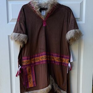 Brown Hooded Costume with Fur Trim